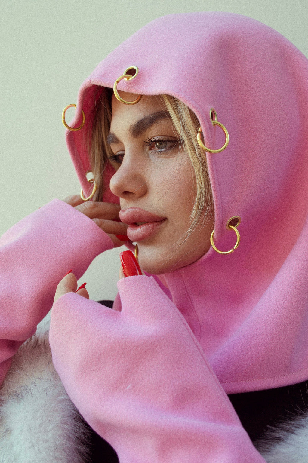 Pink Whool Balaclava